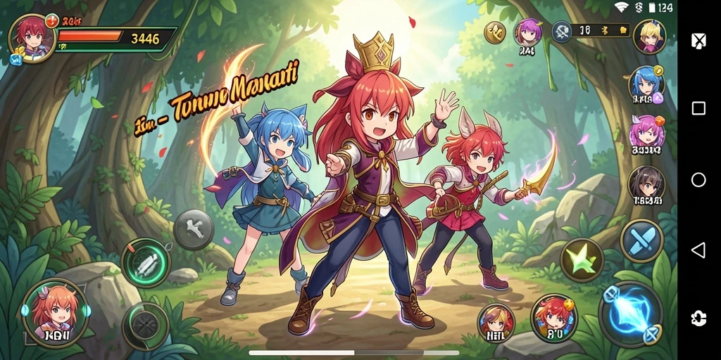Tampilan menarik dari gameplay Anime yang seru.
