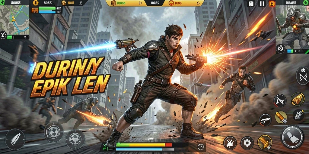 Tampilan nyata gameplay action yang mendebarkan di 8055.