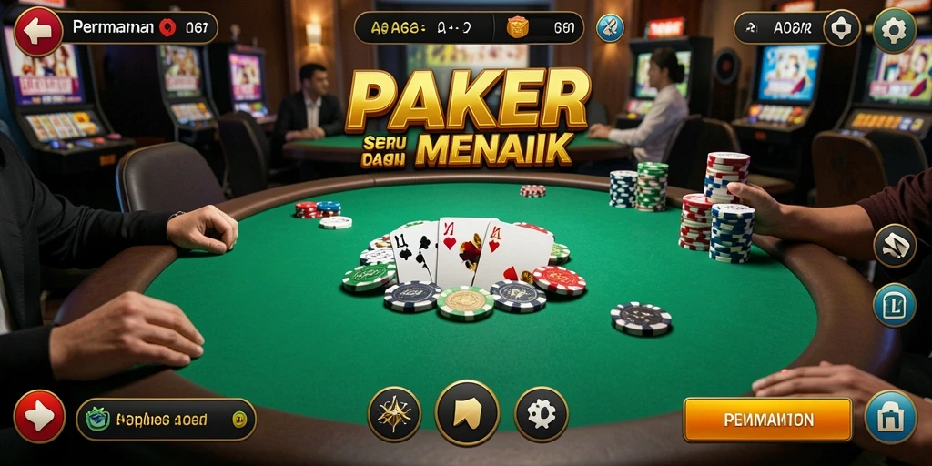 Tampilan menarik permainan Poker di AA62 dengan suasana kompetisi.