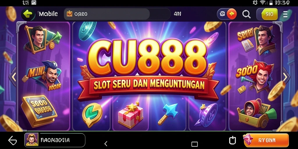 Tampilan gameplay Slot CU888 yang menarik dan mendebarkan.