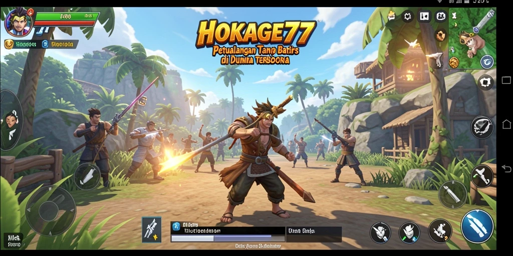 Screenshot HOKAGE77 menampilkan aksi luar biasa di dunia terbuka.