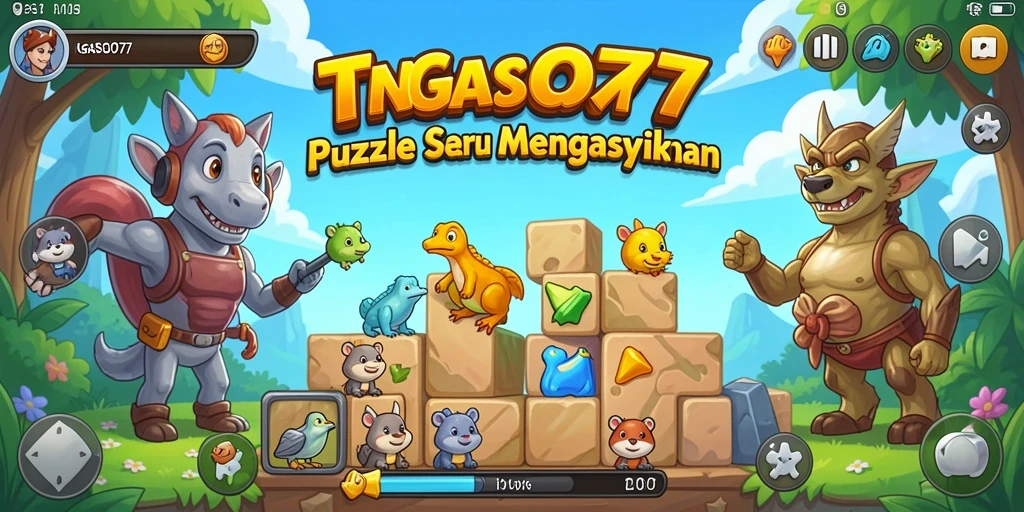 Tampilan gameplay seru dari NGASO77 dengan teka-teki yang menantang.