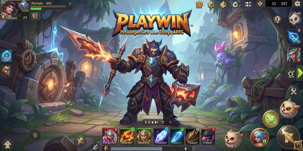 Screenshot utama menunjukkan aksi mendebarkan dalam gameplay ARPG.