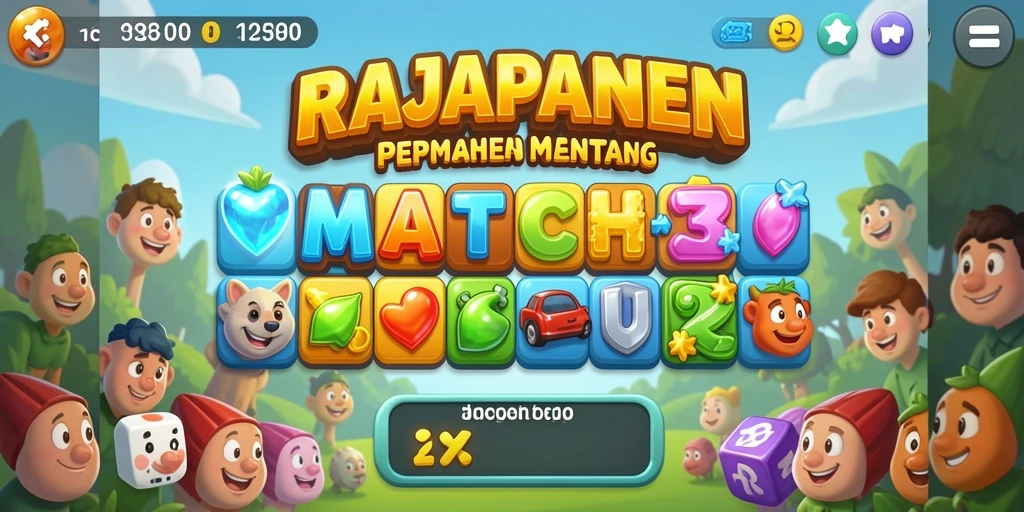 Tampilan gameplay menarik dari RAJAPANEN yang penuh warna.