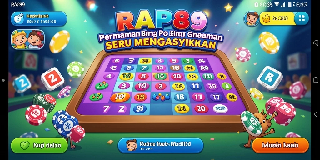 Tampilan gameplay Bingo yang menghibur dan interaktif di RAP89.