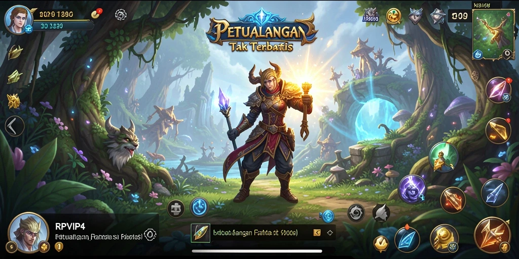 Screenshot dari gameplay RPVIP4 menampilkan aksi pertempuran yang seru.