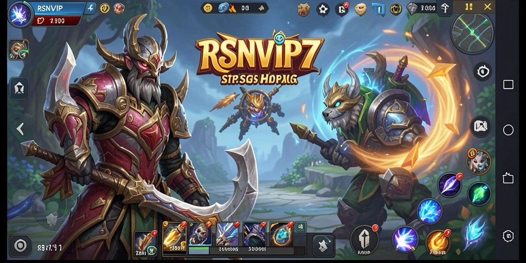 Tampilan gameplay RSNVIP7 dengan pertarungan strategi yang mendebarkan.
