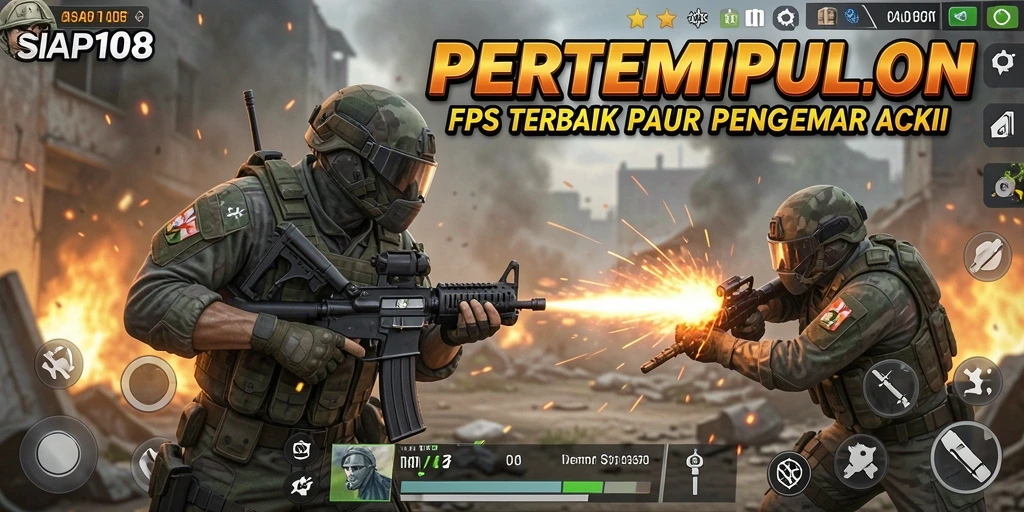 Screenshot di SIAP108 menampilkan aksi tembak-menembak yang mendebarkan di medan perang.