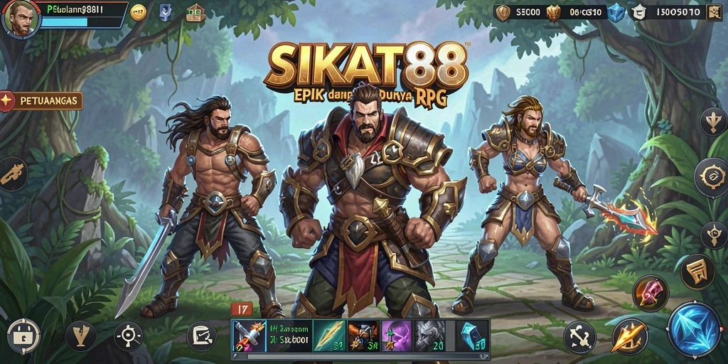 Tampilan gameplay SIKAT88 yang mendebarkan dan penuh aksi RPG.