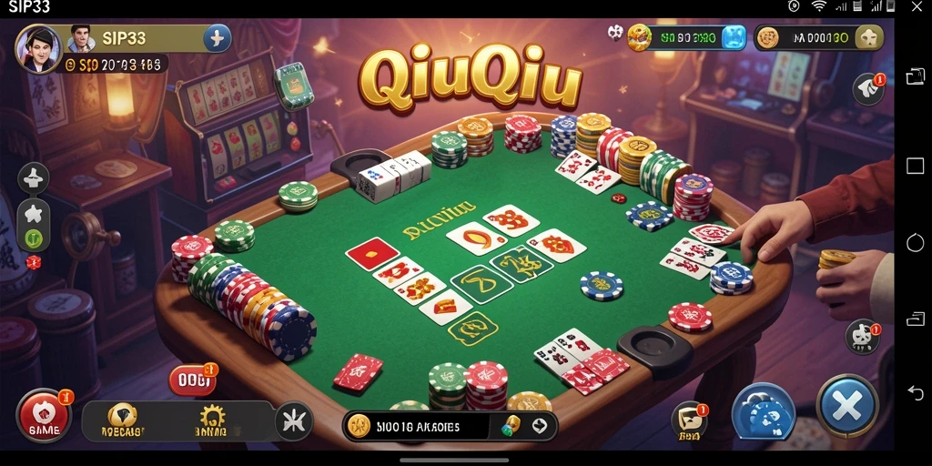 Screenshot SIP33 menampilkan gameplay QiuQiu yang seru dan dinamis.