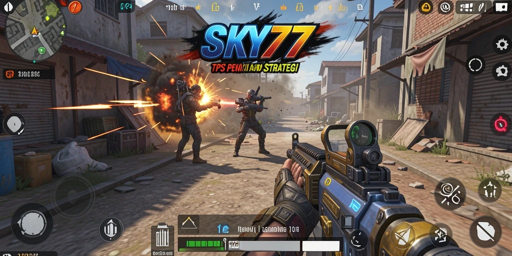 Tampilan gameplay menakjubkan dari SKY77 dalam aksi TPS.